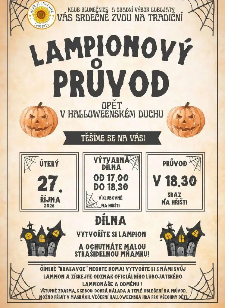 Lampionový průvod 2026